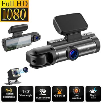 Jangebot™ 1080P Dual Camera Driving Recorder with IR Night Vision