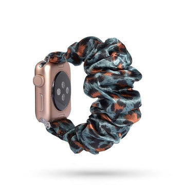 Hellblauer Leoparden-Scrunchie